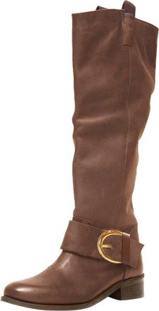 Generic Womens Knee High Boots Size 7.5 Slouchy Boot Slouchy Faux Leather Knee High Flats Boots Wide Calf Kitten Heel Pointed Toe Long Boots Winter Shoes Sued