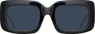 The Attico Elegante Oversized Rechthoekige Zonnebril - Dames - Zonnebrillen - Zwart - 54 MM - Accessoires