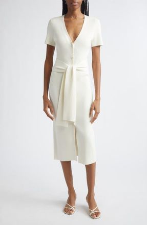 Toccin Agnes Short Sleeve Sweater Dress in Ivory at Nordstrom, Size X-Small