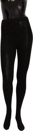 Dolce & Gabbana Black Wool Stretch Tights Stocking Womens Socks