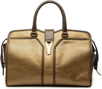 Saint Laurent Pre-owned Saint Laurent Medium Perforated Metallic Leather Cabas Chyc Tote Ladies JALPX9BSVM8BCZ1N