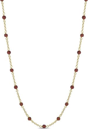 Jewelmak 14K Garnet Necklace