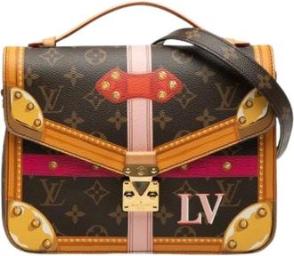 Louis Vuitton Pre-owned Pochette Metis - Dames - Pre-owned - Bruin - Maat: ONE Size Zijde