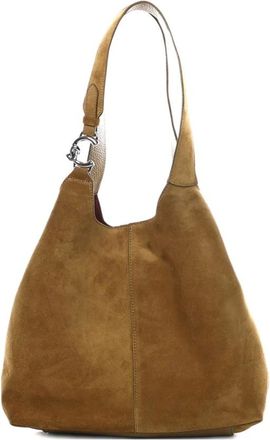 Coccinelle Shoulder Bags, female, Brown, Size: ONE SIZE C-Easy Suede Hobo Bag