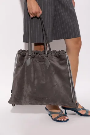 Jimmy Choo London Drawstring Large Bag, Womens, Grey