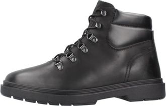 Geox Stijlvolle Lace-up Laarzen - Heren - Veterlaarzen - Zwart - 45 EU - Schoenen