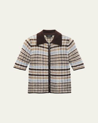 Rag & Bone Leva Short-Sleeve Zip Polo