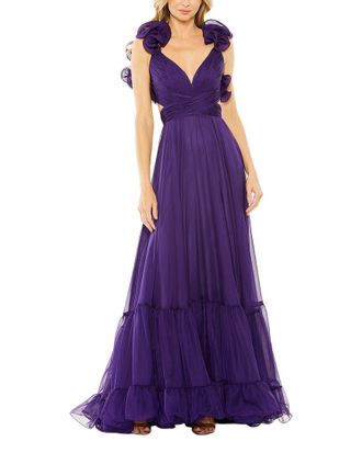 Mac Duggal Ruffle Chiffon Gown
