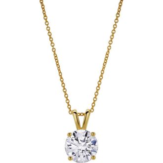 LuvMyJewelry Lucent 14K Gold Round Lab Grown Diamond Pendant - 1.5 Ct in 14K Yellow Gold at Nordstrom