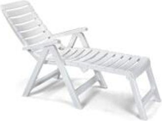 Scab Sedia Cleopatra con Allunga in Resina, Dossier Inclinabile per Esterni