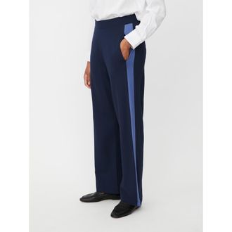 Masai Pryzona Side Stripe Trousers in Navy Blazer at Nordstrom, Size Xx-Large