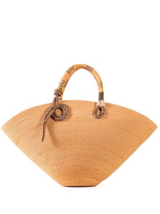 NANNACAY Steffy woven tote bag - Neutrals