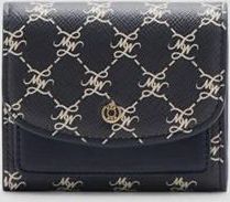 Mango Portafoglio medio falda stampa logo navy - Donna - Taglia unica - MANGO