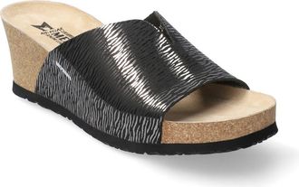Mephisto Lisane Slide Sandal in Black Zebra Patent Leather at Nordstrom, Size 11