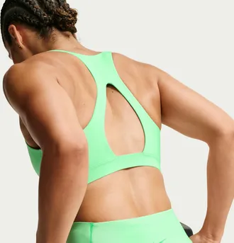 Nike Womens Universa Medium-Support Padded Sport Bra in Green | IB9830-336