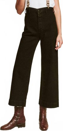 The Great. Seafair Cropped Jeans In Black/carbon