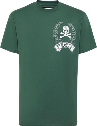 Philipp Plein logo-print cotton T-shirt - men - Cotton - XXXL - Green