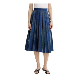Twinset Dames, Rokken, Blauw, Maat: M Denim