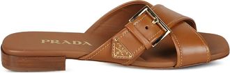 Prada Sandali con fibbia - Marrone