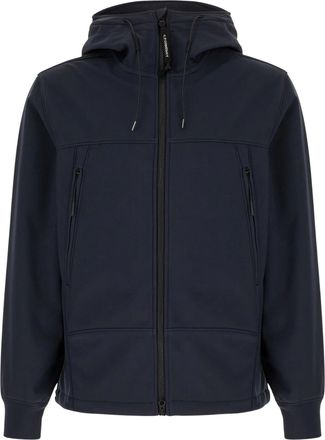 C.P. Company Blue Nylon Lens Hooded Jacket