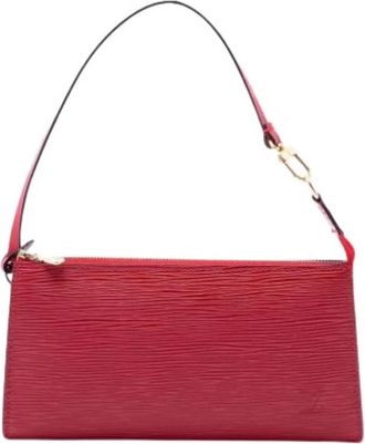 Louis Vuitton Pre-owned Pochette Accessoires - Dames - Vintage Schoudertas - Rood - ONE Size - Leer - Vintage
