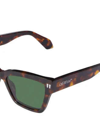 Off-white Mens Logo-Embellished Sunglasses Brown Acetate