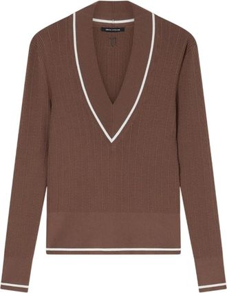 A|X Armani Exchange V-hals Truien - Dames - V-hals truien - Bruin - L - Truien & Vesten