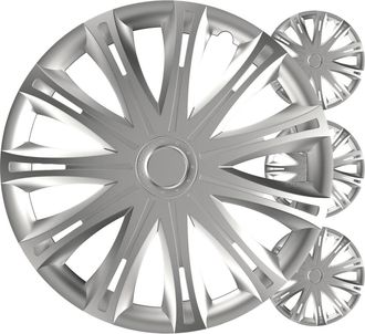 OEM Juego De 4 Tapacubos Para Coche, Color Plata Brillante, 15 Pulgadas, Con Caja