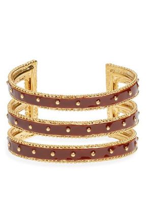 Karine Sultan Espresso Split Cuff Bracelet in Gold at Nordstrom