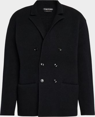 Tom Ford Mens Notch-Lapel Cashmere Double-Breasted Blazer