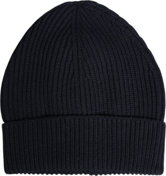 Dolce & Gabbana Mens Cashmere Ribbed Knit Beanie Black