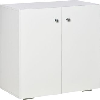 HOMCOM Aparador De Sal&oacute;n Con 2 Puertas Armario Auxiliar Con 2 Estantes De Almacenamiento Libros Ropa Juguetes Estilo Moderno 70x39x70 Cm