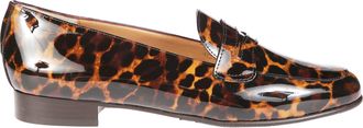Carel Leopard Print Block Heel Loafers