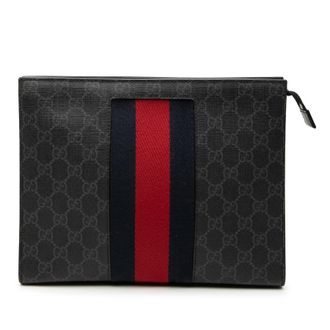Gucci Pre-owned Gucci GG Supreme Web Clutch Unisex 0NG55MXKUMRDV5AX