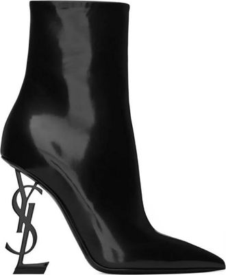 Saint Laurent Womens Black Opyum Ankle Boots, Brand Size 39 ( US Size 9 )