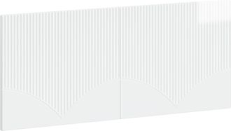 vidaXL Cabecero Montada En La Pared Hoorn Blanco Brillante Vidaxl