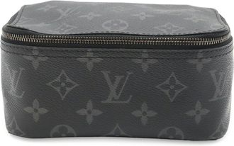 Louis Vuitton Black Gray Monogram Eclipse Canvas Leather Pouch (Pre-Owned)