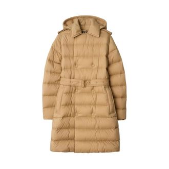 Burberry Parkas, female, Brown, M, Light Brown Detachable Hood Coat