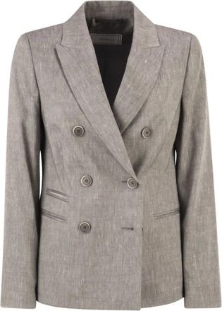 PESERICO Dames, Jassen, Bruin, Maat: XS Linnen