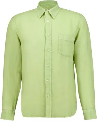 120% Lino Hombre, Camisas, Verde, Talla: 4XL