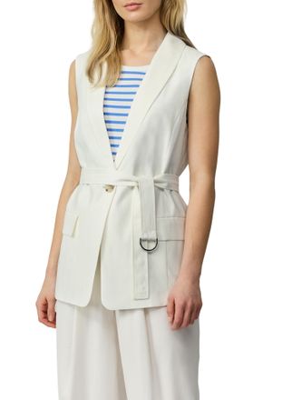 s.Oliver Longweste S.OLIVER, Damen, Gr. 34, weiss (wei&szlig;), Twill, Obermaterial: 93% Viskose, 7% Polyester. Futter: 100% Polyester, unifarben, regular fit taille