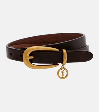 Saint Laurent Cintura Cassandre in pelle