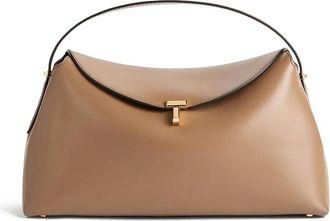 Toteme T-Lock Leather Top Handle Bag