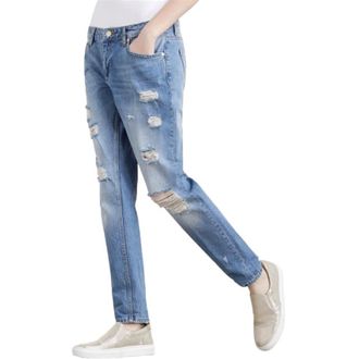 Liu Jo Slim-fit Jeans, female, Blue, Size: W30 Jean boyfriend d&eacute;chir&eacute;