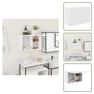 vidaXL Muebles De Madera - Vidaxl Mueble De Pared De Ba&ntilde;o Madera Ingenier&iacute;a Blanco 60x25x40 Cm - Armario Blanco