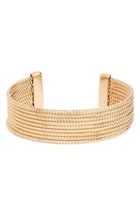Nordstrom Faceted Cuff Bracelet in Gold at Nordstrom Rack