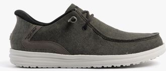 Skechers Melson - Coronado Mens Shoes Black/grey Canvas - Size UK 10.5