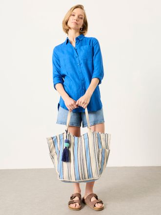Fat Face FatFace Blue Stripe Tote Bag