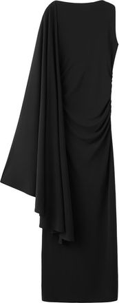 Mango Asymmetric Cape Dress in Black at Nordstrom, Size 6