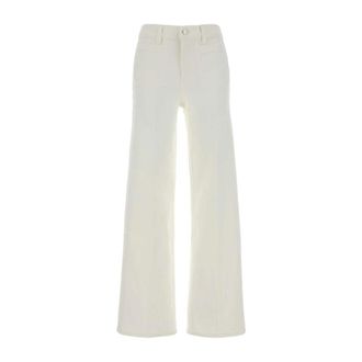 Frame Denim Wide Jeans, female, White, Size: W25 Le Slim Palazzo Jeans